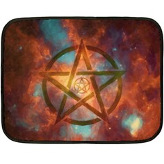 Enchanted Nebula Pentagram Art Fleece Blanket (mini) by ExtraGoodSauce