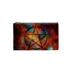 Enchanted Nebula Pentagram Art Cosmetic Bag (small) by ExtraGoodSauce