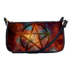 Enchanted Nebula Pentagram Art Shoulder Clutch Bag by ExtraGoodSauce