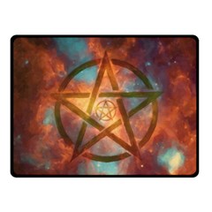 Enchanted Nebula Pentagram Art Fleece Blanket (small)