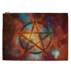 Enchanted Nebula Pentagram Art Cosmetic Bag (xxl) by ExtraGoodSauce