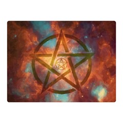 Enchanted Nebula Pentagram Art Two Sides Premium Plush Fleece Blanket (mini) by ExtraGoodSauce