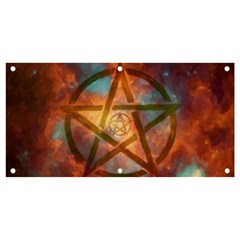 Enchanted Nebula Pentagram Art Banner And Sign 4  X 2  by ExtraGoodSauce