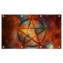 Enchanted Nebula Pentagram Art Banner And Sign 7  X 4  by ExtraGoodSauce