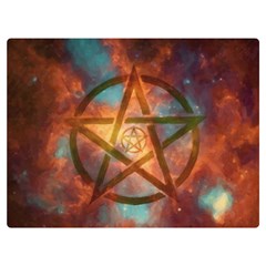 Enchanted Nebula Pentagram Art Premium Plush Fleece Blanket (extra Small) by ExtraGoodSauce