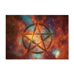 Enchanted Nebula Pentagram Art Crystal Sticker (a4) by ExtraGoodSauce