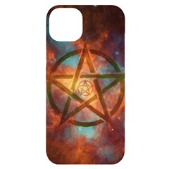 Enchanted Nebula Pentagram Art Iphone 14 Plus Black Uv Print Case by ExtraGoodSauce