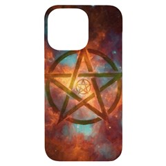 Enchanted Nebula Pentagram Art Iphone 14 Pro Max Black Uv Print Case by ExtraGoodSauce