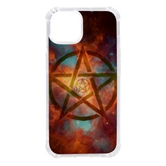 Enchanted Nebula Pentagram Art Iphone 14 Tpu Uv Print Case by ExtraGoodSauce