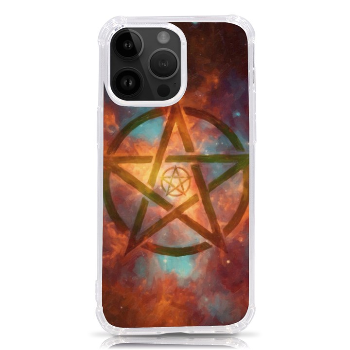 Enchanted Nebula Pentagram Art iPhone 14 Pro Max TPU UV Print Case