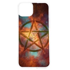 Enchanted Nebula Pentagram Art Iphone 15 Tpu Uv Print Case by ExtraGoodSauce