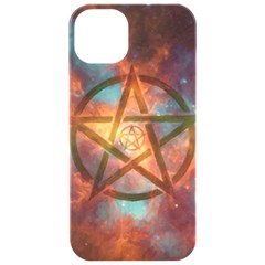 Enchanted Nebula Pentagram Art Iphone 15 Pro Black Uv Print Pc Hardshell Case by ExtraGoodSauce