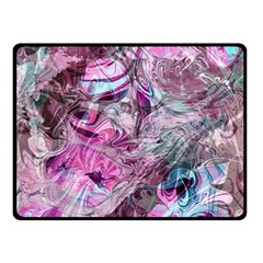  Blend On Pink Two Sides Fleece Blanket (small) by kaleidomarblingart