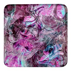  Blend On Pink Square Glass Fridge Magnet (4 Pack) by kaleidomarblingart