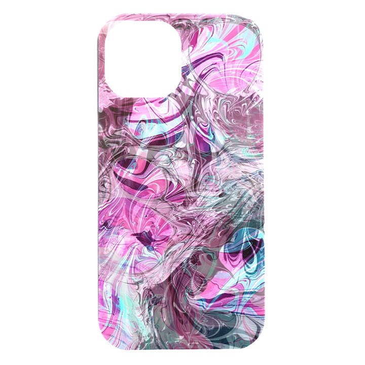  Blend on Pink iPhone 15 Plus Black UV Print PC Hardshell Case