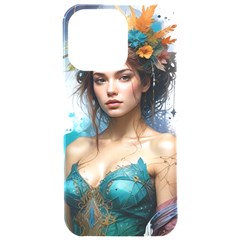 Exotic Young Woman Iphone 15 Pro Max Black Uv Print Pc Hardshell Case by AIDreaming