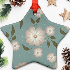 Flora Floral Flower Flowers Pattern Ornament (star)