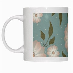 Flora Floral Flower Flowers Pattern White Mug by Apenda