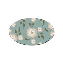 Flora Floral Flower Flowers Pattern Sticker (oval) by Apenda