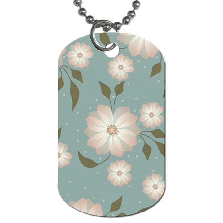 Flora Floral Flower Flowers Pattern Dog Tag (One Side)