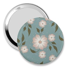 Flora Floral Flower Flowers Pattern 3  Handbag Mirrors by Apenda