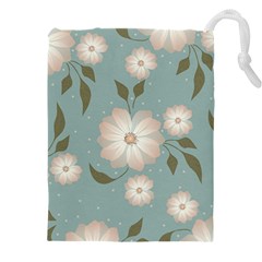 Flora Floral Flower Flowers Pattern Drawstring Pouch (4xl) by Apenda