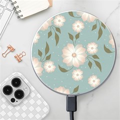 Flora Floral Flower Flowers Pattern Wireless Fast Charger(white) by Apenda