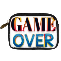 Game Over Text Design  Digital Camera Leather Case