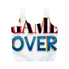 Game Over Text Design  Full Print Recycle Bag (m)