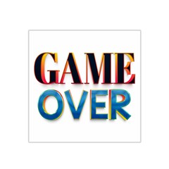 Game Over Text Design  Satin Bandana Scarf 22  X 22  by 7223056