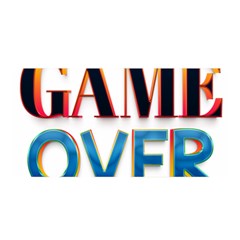 Game Over Text Design  Satin Wrap 35  X 70  by 7223056