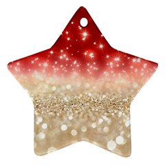 Abstract, Christmas, Glittery, Gold, Red Ornament (star) by kyorashop23