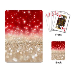 Abstract, Christmas, Glittery, Gold, Red Playing Cards Single Design (rectangle)