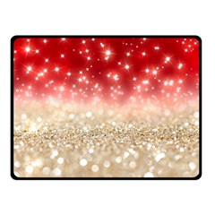 Abstract, Christmas, Glittery, Gold, Red Two Sides Fleece Blanket (small) by kyorashop23