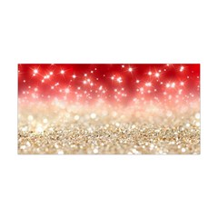 Abstract, Christmas, Glittery, Gold, Red Yoga Headband