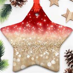 Abstract, Christmas, Glittery, Gold, Red Ornament (star)