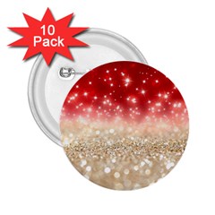 Abstract, Christmas, Glittery, Gold, Red 2 25  Buttons (10 Pack)  by kyorashop23