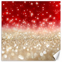 Abstract, Christmas, Glittery, Gold, Red Canvas 12  X 12  by kyorashop23