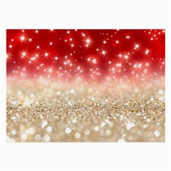 Abstract, Christmas, Glittery, Gold, Red Large Glasses Cloth