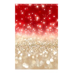 Abstract, Christmas, Glittery, Gold, Red Shower Curtain 48  X 72  (small)  by kyorashop23