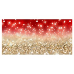 Abstract, Christmas, Glittery, Gold, Red Banner And Sign 4  X 2  by kyorashop23