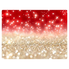 Abstract, Christmas, Glittery, Gold, Red Premium Plush Fleece Blanket (extra Small)