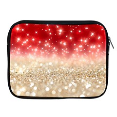 Abstract, Christmas, Glittery, Gold, Red Apple Ipad 2/3/4 Zipper Cases by kyorashop23