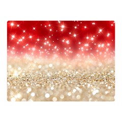 Abstract, Christmas, Glittery, Gold, Red Two Sides Premium Plush Fleece Blanket (mini) by kyorashop23