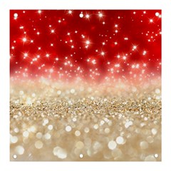 Abstract, Christmas, Glittery, Gold, Red Banner And Sign 3  X 3 