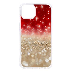 Abstract, Christmas, Glittery, Gold, Red Iphone 13 Tpu Uv Print Case by kyorashop23