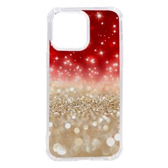 Abstract, Christmas, Glittery, Gold, Red Iphone 14 Pro Max Tpu Uv Print Case by kyorashop23