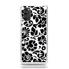 Black Floral Background, Vintage Floral Pattern Samsung Galaxy S20 6 2 Inch Tpu Uv Case by kyorashop23