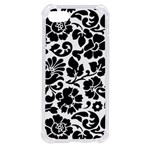 Black Floral Background, Vintage Floral Pattern iPhone SE Front