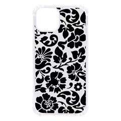 Black Floral Background, Vintage Floral Pattern Iphone 13 Tpu Uv Print Case